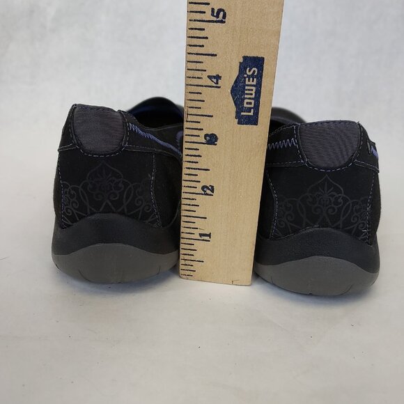 Cobb Hill FitSpa Flat Women's 7.5 Wide Pull On Shoe Black Blue Comfort Arch Supt - Picture 8 of 13